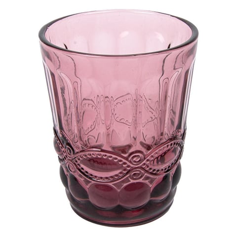 BICCHIERI VINTAGE WAKI GLASS 'VINTAGE' 250 ML Ø8x10 CM LAVANDA CRISTAL (6 UNITÀ)