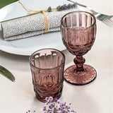 BICCHIERI VINTAGE WAKI GLASS 'VINTAGE' 250 ML Ø8x10 CM LAVANDA CRISTAL (6 UNITÀ)