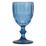BICCHIERI DA VINO VINTAGE WAKI GLASS 'VINTAGE' 260 ML Ø8x15.5 CM BLU CRISTAL (6 UNITÀ)