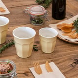 BICCHIERI IMPILABILI ASAMI WARE 180 ML Ø 7,5x7,6 CM CREMA MELAMINA (10 UNITÀ)