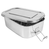 CONTENITOR CON COPERCHIO ARTINOX 1300 ML 18x13x5 CM ARGENTO ACCIAIO INOX (12 UNITÀ)