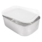 CONTENITOR CON COPERCHIO ARTINOX 1300 ML 18x13x6 CM ARGENTO ACCIAIO INOX (12 UNITÀ)