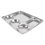 VASSOIO CON 5 COMPARTI ARTINOX  33,5x26,5x3 CM ARGENTO ACCIAIO INOX (24 UNITÀ)