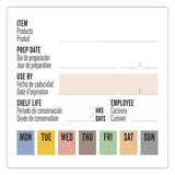 500 U. ETICHETTE ADESIVE DATA DI SCADENZA   8x6 CM CARTA (500 UNITÀ)