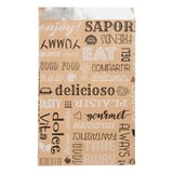 SACHETTI ANTIGRASSO PER BURGUER 'PAROLE' 40+20 G/M2 14+7x22 CM MARRONE KRAFT + ALLUMINIO (500 UNITÀ)
