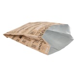 SACHETTI ANTIGRASSO PER BURGUER 'PAROLE' 40+20 G/M2 14+7x22 CM MARRONE KRAFT + ALLUMINIO (500 UNITÀ)