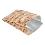 SACHETTI ANTIGRASSO PER BURGUER 'PAROLE' 40+20 G/M2 14+7x22 CM MARRONE KRAFT + ALLUMINIO (500 UNITÀ)