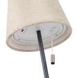 LAMPADA LED SENZA FILI 3 LIVELLI  4000 mAH Ø 12,5x33 CM NERO/NATURALE METAL (1 UNITÀ)