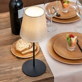 LAMPADA LED SENZA FILI 3 LIVELLI  4000 mAH Ø 12,5x33 CM NERO/NATURALE METAL (1 UNITÀ)
