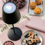 LAMPADA LED SENZA FILI + DIMMER  4000 mAH Ø 12x38 CM NERO METAL (1 UNITÀ)