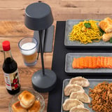 LAMPADA LED SENZA FILI + DIMMER  4000 mAH Ø 11x32 CM GRIGIO METAL (1 UNITÀ)