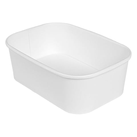 CONTENITORI RETTANGOLARI  750 ML 320 + 26 PE G/M2 17,3x12,3x5,7 CM BIANCO KRAFT (300 UNITÀ)