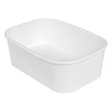 CONTENITORI RETTANGOLARI  750 ML 320 + 26 PE G/M2 17,3x12,3x5,7 CM BIANCO KRAFT (300 UNITÀ)