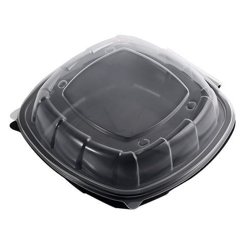 CONTENITORE COPERCHIO CERNIERA MICROONDE  1170 ML 23x23,3x8,2 CM NERO PP (100 UNITÀ)
