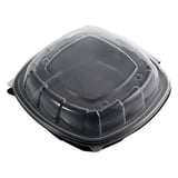 CONTENITORE COPERCHIO CERNIERA MICROONDE  1170 ML 23x23,3x8,2 CM NERO PP (100 UNITÀ)