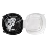 CONTENITORE COPERCHIO CERNIERA MICROONDE  1370 ML 25,1x25,8x7,4 CM NERO PP (100 UNITÀ)