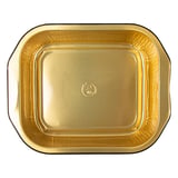 CONTENITORI LACCATI  497 ML 15,7x12,4x4 CM NERO/ORO ALLUMINIO (50 UNITÀ)