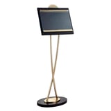 PORTA MENÙ DIN-A3 CON PIEDE   46x38x135 CM NERO/ORO LATON (1 UNITÀ)