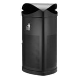 CESTINO ESTERIORE  86 L 52x51x99 CM NERO ACCIAIO (1 UNITÀ)