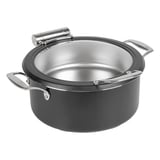 SCALDAVIVANDE ROTONDO CON FINESTRA  4 L Ø 28x38,2x16,8 CM NERO ACCIAIO INOX (1 UNITÀ)