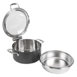 SCALDAVIVANDE ROTONDO CON FINESTRA  4 L Ø 28x38,2x16,8 CM NERO ACCIAIO INOX (1 UNITÀ)