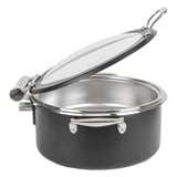 SCALDAVIVANDE ROTONDO CON FINESTRA  4 L Ø 28x38,2x16,8 CM NERO ACCIAIO INOX (1 UNITÀ)
