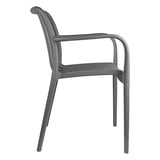 SEDIA IMPILABILE SUPRA-TEK  52x52x81 CM GRIGIO PP (4 UNITÀ)