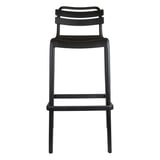 SGABELLO ALTO CON SCHIENALE SUPRA-TEK  52x51x103 CM NERO PP (4 UNITÀ)