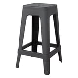 SGABELLO IMPILABILE SUPRA-TEK  39x39x65 CM NERO PP (4 UNITÀ)