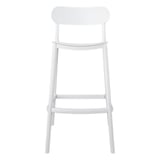 SGABELLI ALTI CON SCHIENALE SUPRA-TEK  52x46x102 CM BIANCO PP (4 UNITÀ)