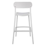 SGABELLI ALTI CON SCHIENALE SUPRA-TEK  52x46x102 CM BIANCO PP (4 UNITÀ)
