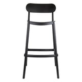 SGABELLO ALTO CON SCHIENALE SUPRA-TEK  52x46x102 CM NERO PP (4 UNITÀ)
