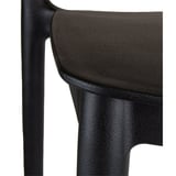 SGABELLO ALTO CON SCHIENALE SUPRA-TEK  52x46x102 CM NERO PP (4 UNITÀ)