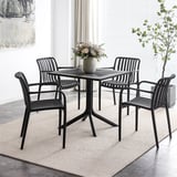 SEDIA IMPILABILE SUPRA-TEK  51x49x73 CM NERO PP (4 UNITÀ)