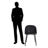 SEDIE SUPRA-TEK  52x50x78 CM NERO POLIESTERE (4 UNITÀ)