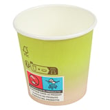 BICCHIERI BEVANDE FREDDE E CALDE 1 PARETE 'COMPOSTABLE GRADIENT' 120 ML - 4 oz 230 G/M2 Ø6,3/4,5x6 CM BIANCO CARTONE (1000 UNITÀ)