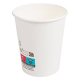 BICCHIERI BEVANDE FREDDE E CALDE 1 PARETE 'COMPOSTABLE' 240 ML - 8 oz 280 G/M2 Ø8/5,6x9,2 CM BIANCO CARTONE (1000 UNITÀ)