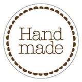 1000 U. ETICHETTE ADESIVE HAND MADE   Ø 4 CM BIANCO ADESIVO (1 UNITÀ)