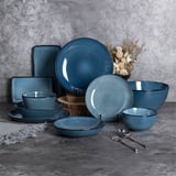 PIATTO FONDO TRIANGOLARI AKALA 680 ML Ø15x8,3 CM BLU STONEWARE (6 UNITÀ)