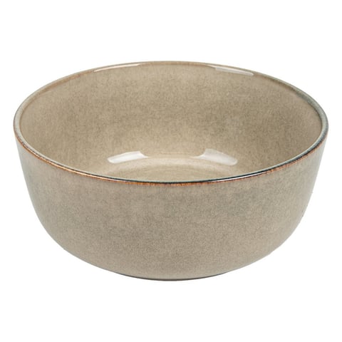 PIATTO FONDO AKALA 680 ML Ø15x6,2 CM BEIGE STONEWARE (6 UNITÀ)