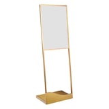PORTA MENÙ DIN-A2 CON BASE   43x30x130 CM ORO METAL (1 UNITÀ)