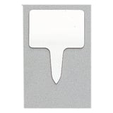 10 PZ. PORTA PREZZI RETTANGOLARI   8x5,5x0,1 CM BIANCO PVC (1 UNITÀ)