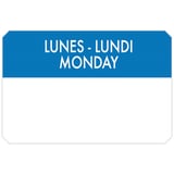 500 U. ETICHETTE ADESIVE LUNEDI   7,5x5 CM BLU ADESIVO (1 UNITÀ)