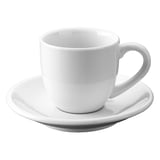 TAZZE CAFFÉ + PIATTINO AKALA 90 ML Ø5,5x4,5 CM BIANCO PORCELLANA (36 UNITÀ)