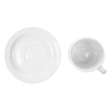 TAZZE CAFFÉ + PIATTINO AKALA 250 ML Ø8,8x6,5 CM BIANCO PORCELLANA (12 UNITÀ)