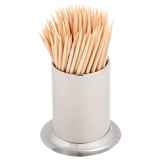 RECIPIENTE PER STUZZICADENTI   Ø 4,2x3,3 CM ARGENTO ACCIAIO INOX (1 UNITÀ)