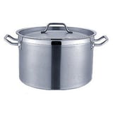 CASSERUOLA CON COPERCHIO  32 L Ø 42,3x26,5 CM ARGENTO ACCIAIO INOX (1 UNITÀ)