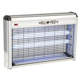 ZANZARIERA ELETTRICA 240V. 2X15W   48x9x27,5 CM ARGENTO ABS (1 UNITÀ)