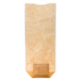 SACCHETTI CON BASE E FINESTRA PP   10x22 CM NATURALE KRAFT (100 UNITÀ)