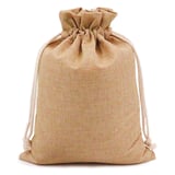 48 U. SACCHETTI CON CORDONE   12,5x11 CM NATURALE IUTA (1 UNITÀ)